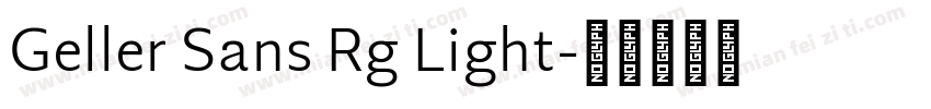 Geller Sans Rg Light字体转换